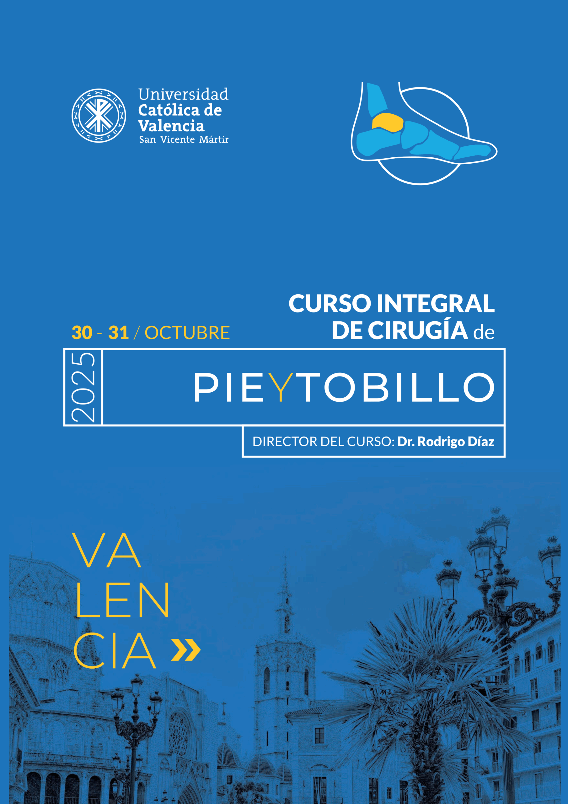 Curso Integral de cirugía de pie y tobillo. 30 – 31 Octubre 2025. Valencia.